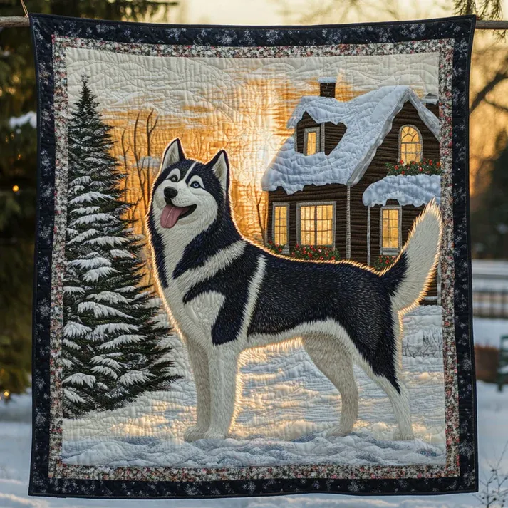 Polar Spirit Quilted Blanket