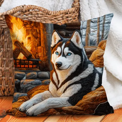 Winter Howl Quilted Pillow Case