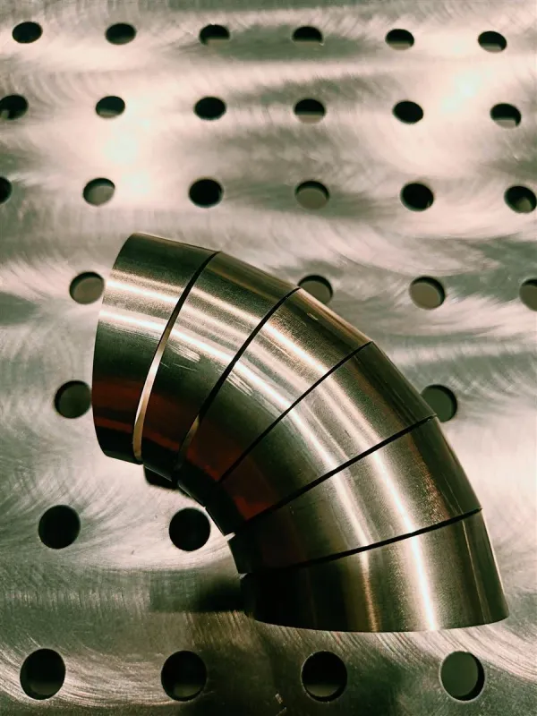 Knickbogen 129x2 VA R187,5 12,5° | Edelstahl Rohrbogen