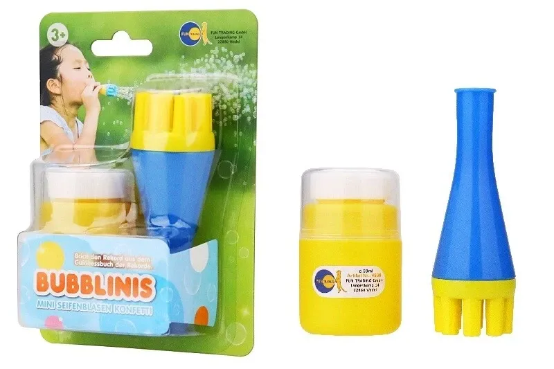 Bubblinis Mini Seifenblasen Konfetti Set – Seifenblasen Spaß für Kinder ab 3 Jahre
