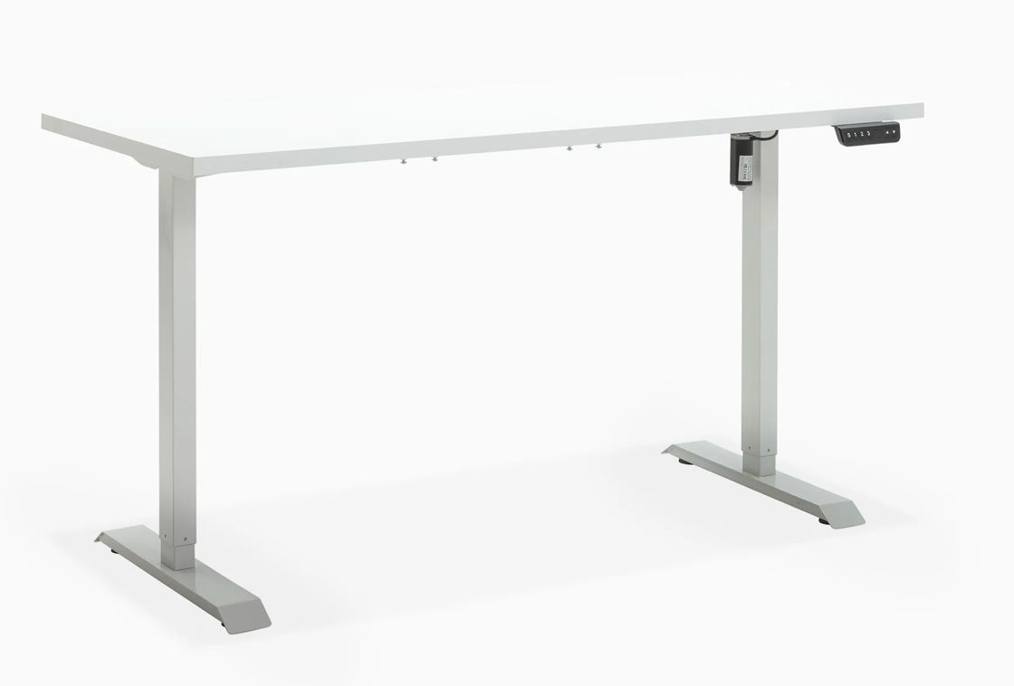 Biurko Motion 1 silnikowy stelaż biały blat biały 120X60