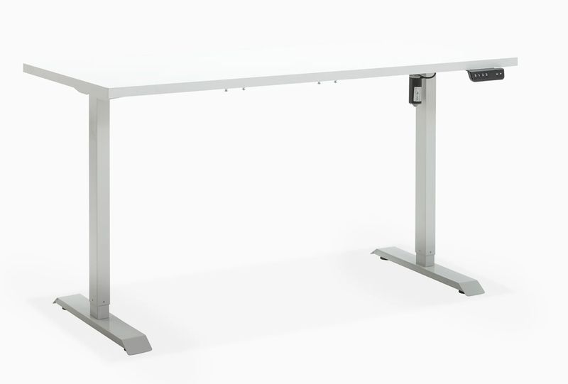 Biurko Motion 1 silnikowy stelaż biały blat biały 120X60