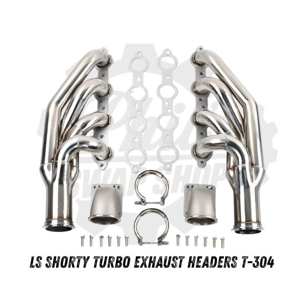 LS Shorty Turbo Exhaust Header T-304 With Elbows