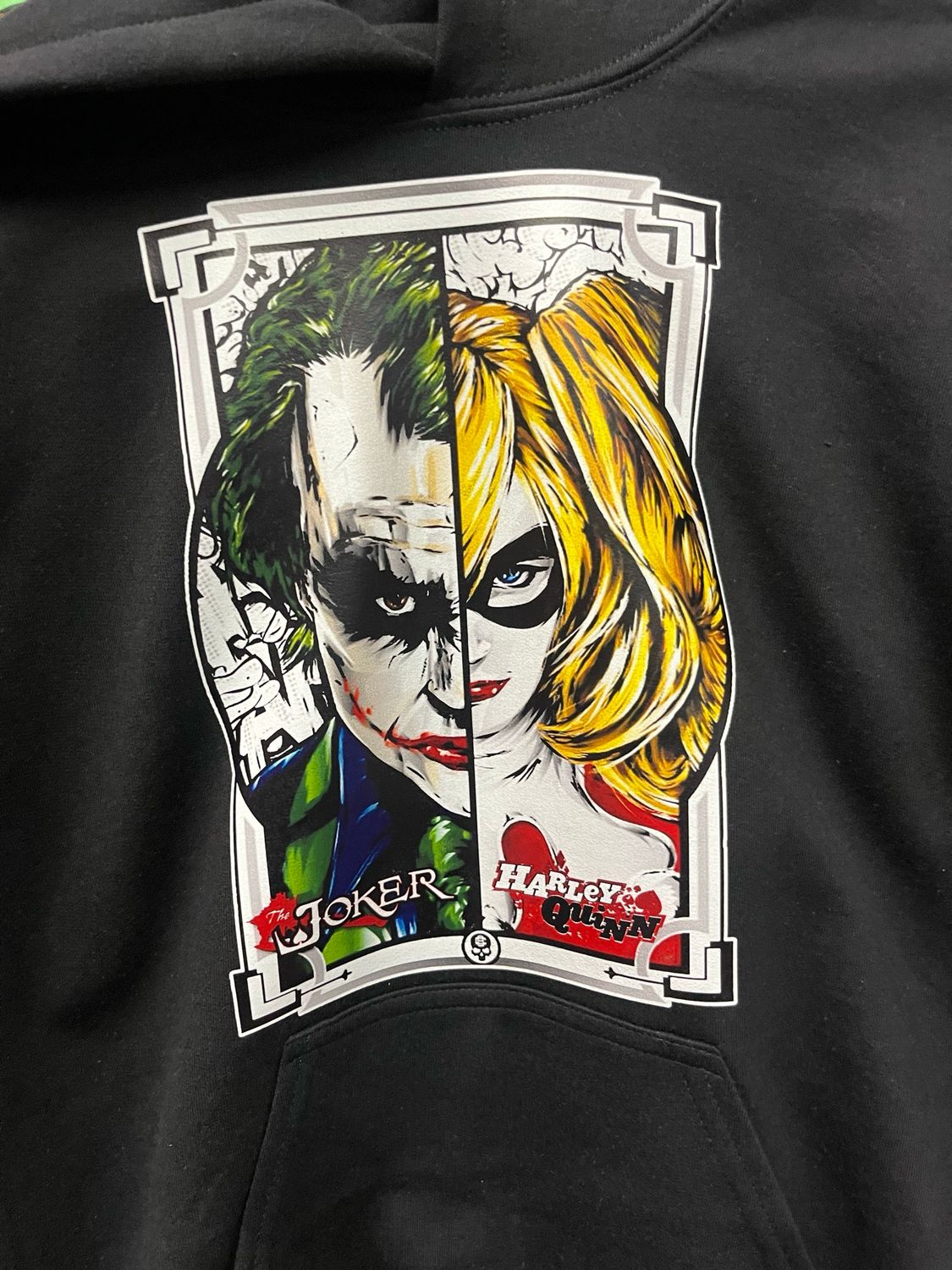 Joker &amp; Harley Quinn Split Card Hoodie