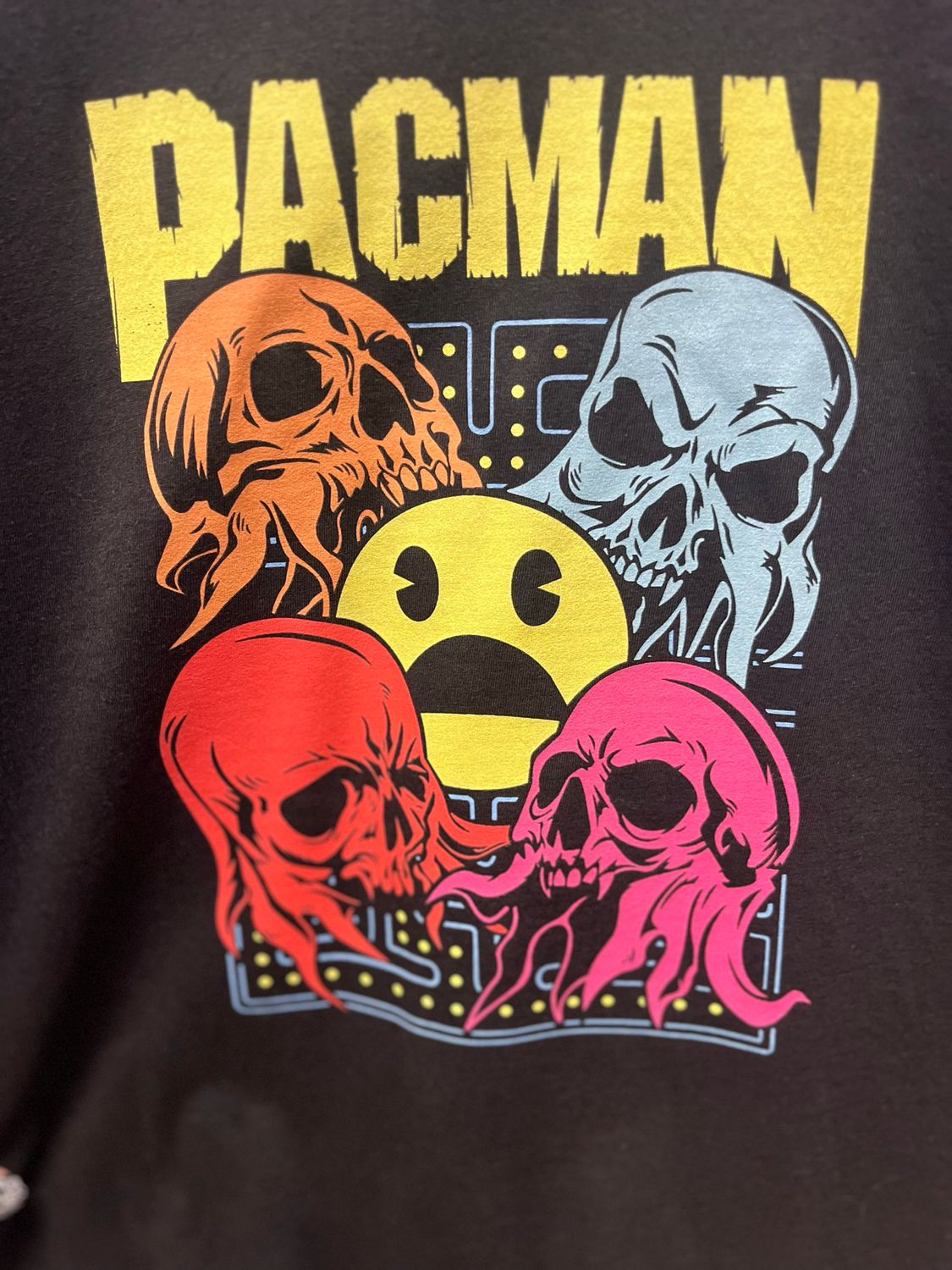 Pac-Man Skull Maze Tee