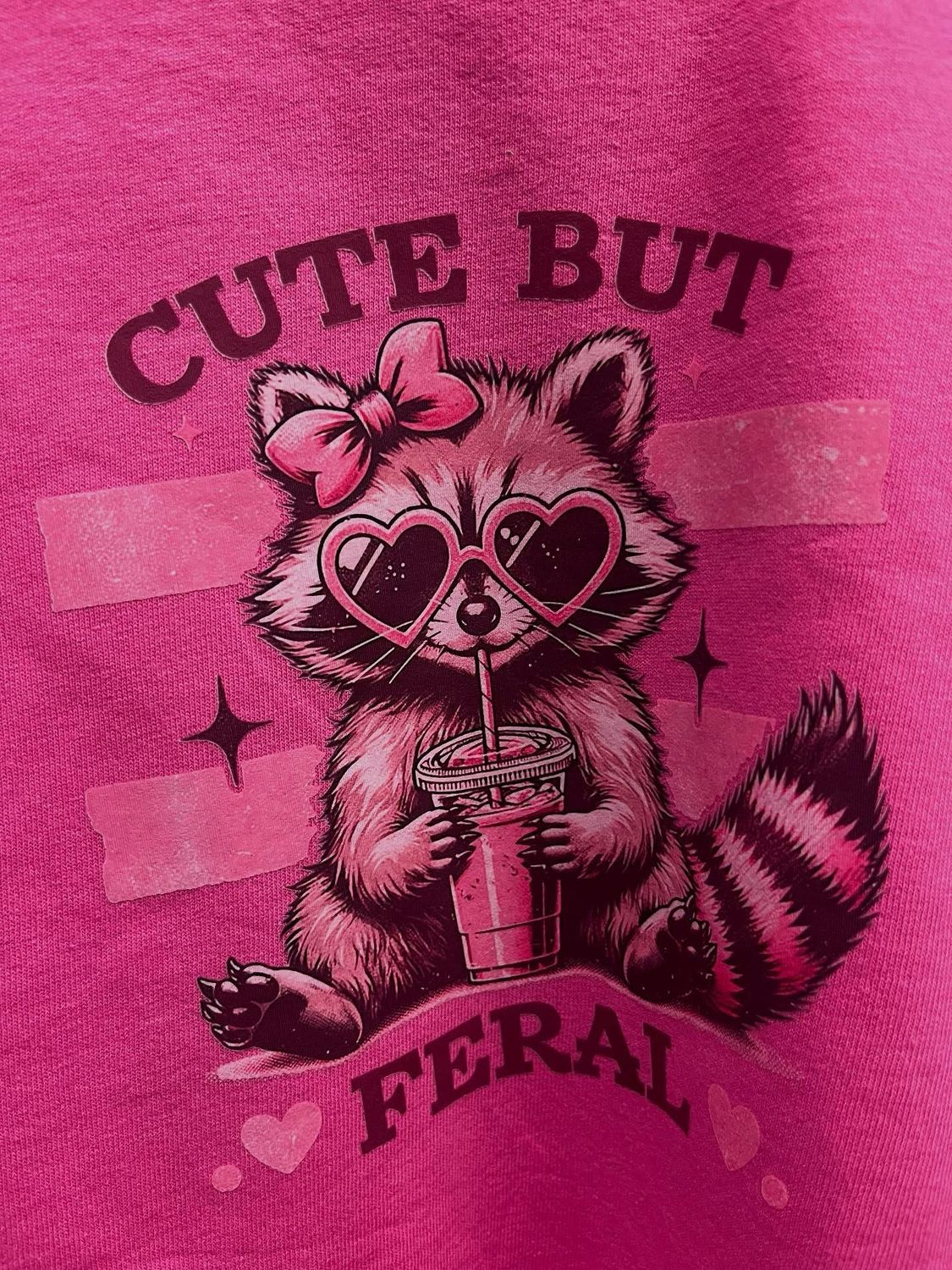 “Cute But Feral” Raccoon Tee