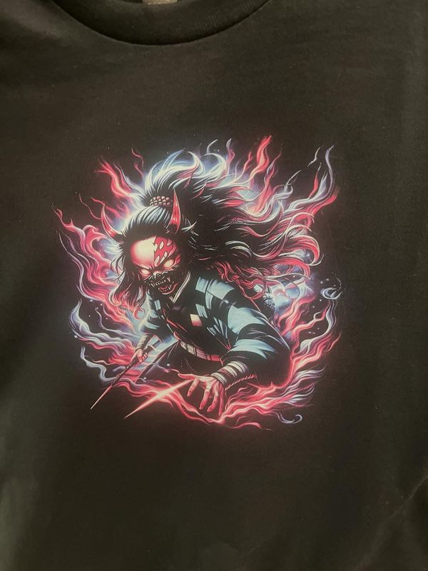 Demon Slayer-Inspired Flame Warrior T