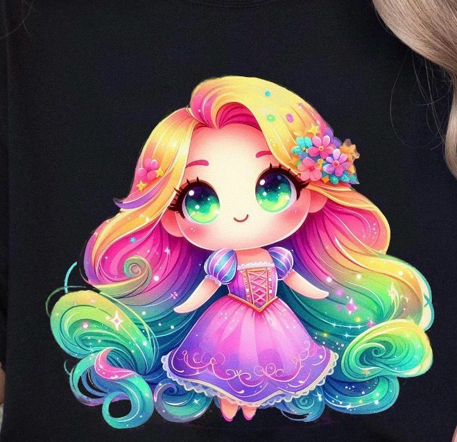 Chibi Rainbow Princess Tee 🌸🌈✨