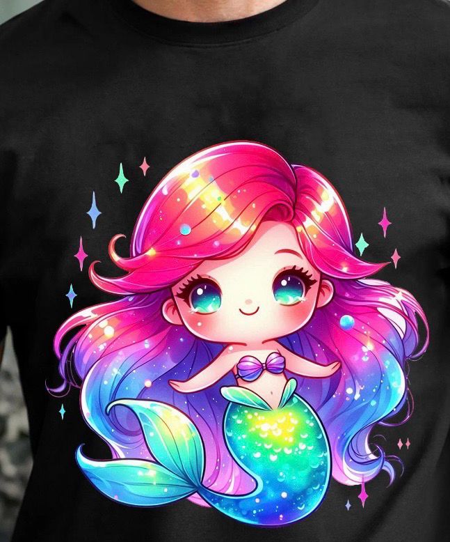 Chibi Mermaid Magic Tee 🧜‍♀️🌈✨