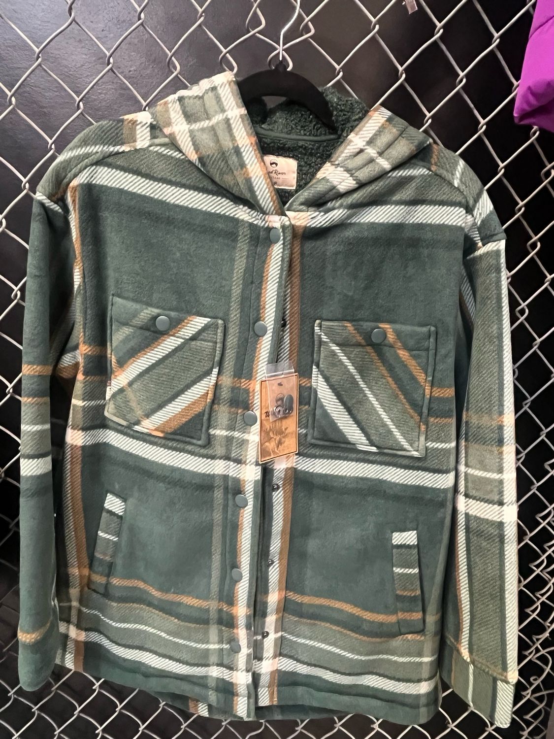 Wind River Cozy Plaid Sherpa-Lined Hooded Shacket