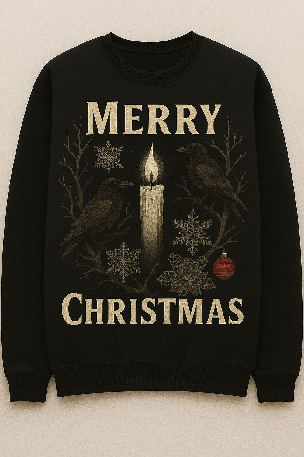 Gothic Candle “Merry Christmas” Hoodie