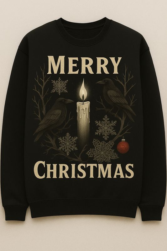 Gothic Candle “Merry Christmas” Hoodie
