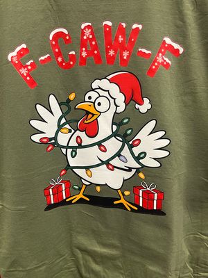 F-CAW-F Christmas Lights Chicken Tee