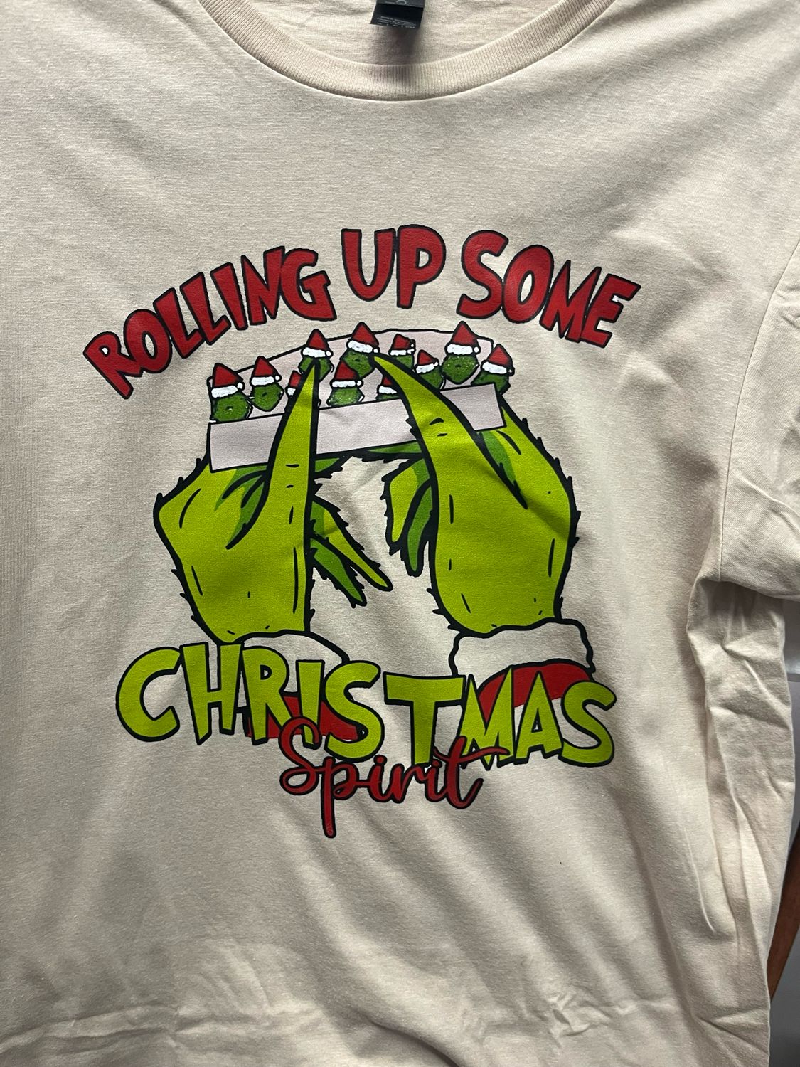 “Rolling Up Some Christmas Spirit” Tee – Holiday Mischief Edition