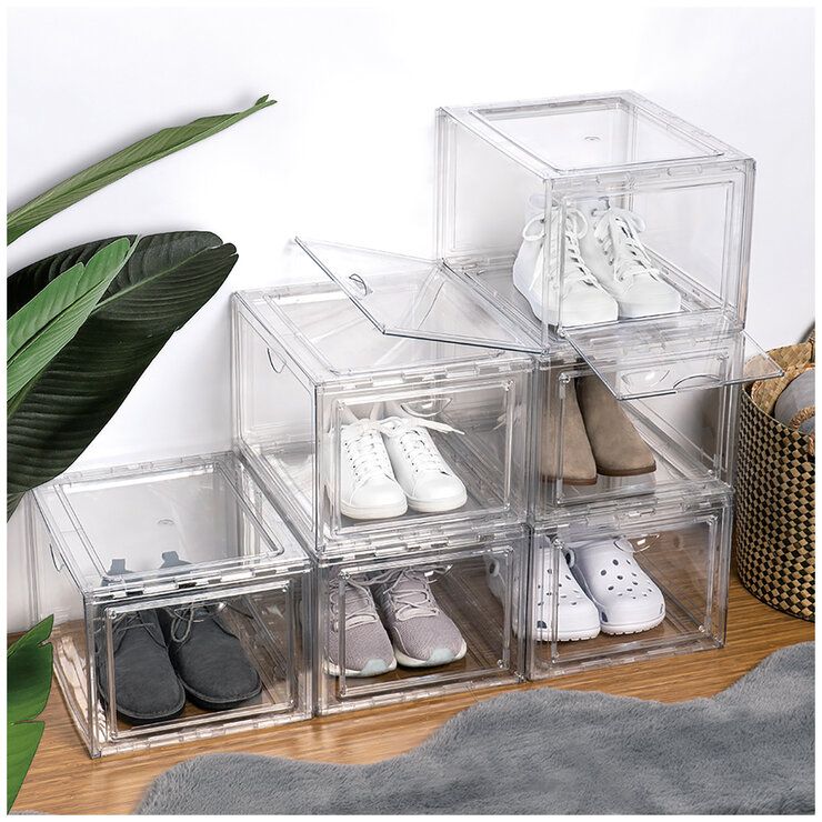 Stackable Shoebox And Organiser 4 Pack