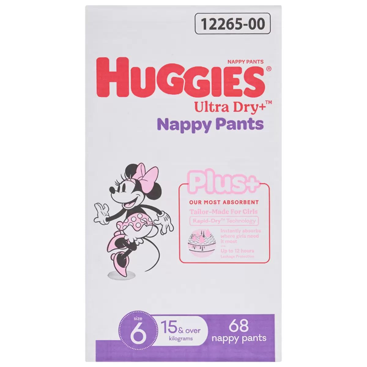 Huggies Girls&#39; Ultra Dry Nappy Pants Plus Size 6 68 Nappy Pants