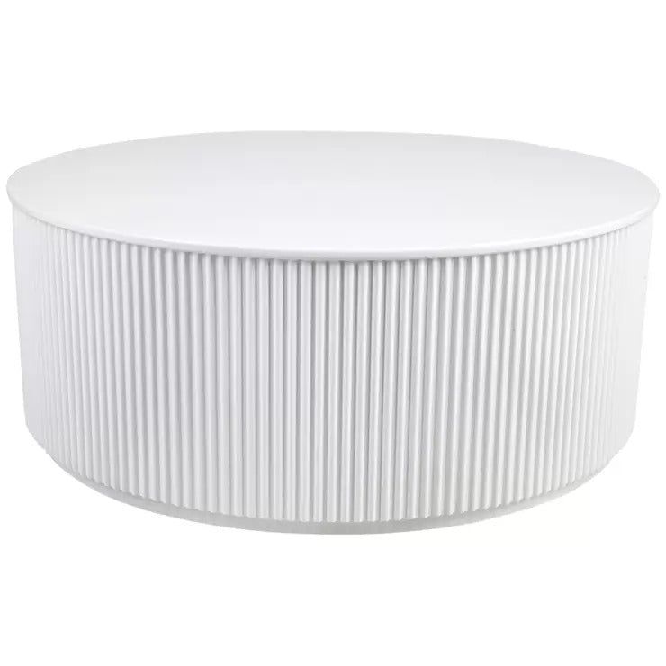 CAFE Lighting &amp; Living Nomad Round Coffee Table White
