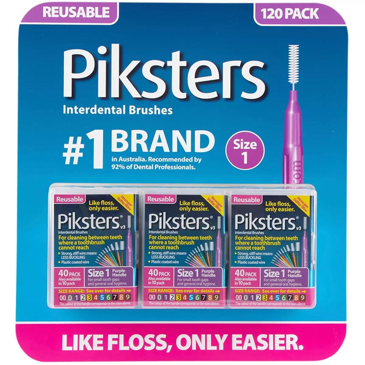 Piksters Interdental Brushes 120 Pack