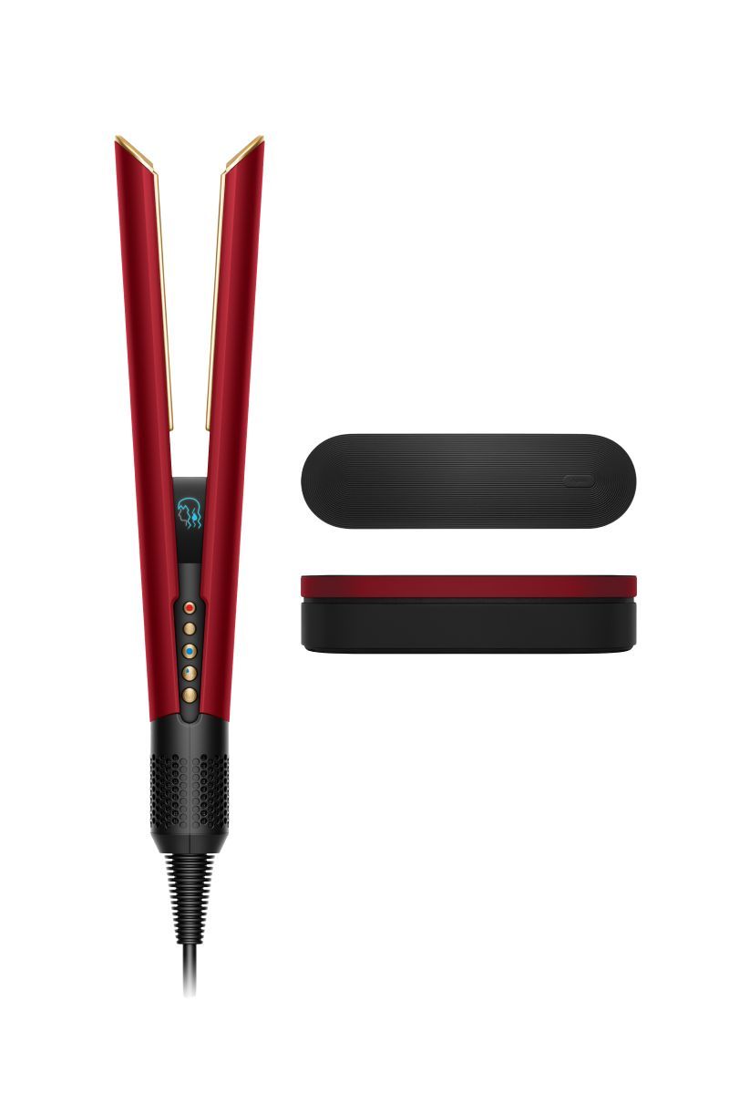 Dyson Airstrait™ straightener and dryer (Red Velvet/Gold)