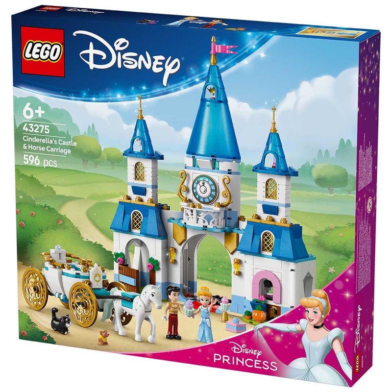 LEGO Disney Princess Cinderella’s Castle And Horse Carriage Building Set 43275
