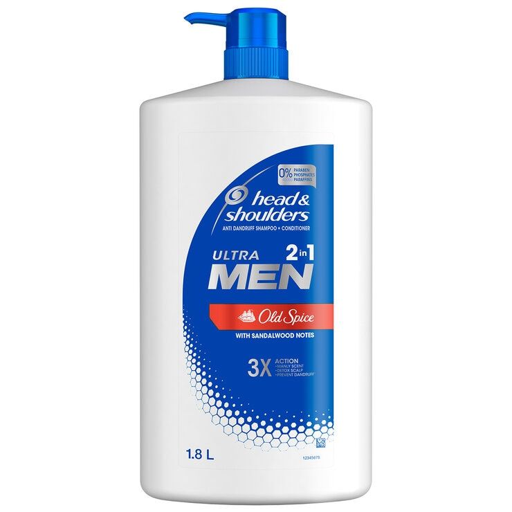 Head &amp; Shoulders Ultra Men 2 In 1 Old Spice Shampoo And Conditioner 1.8L