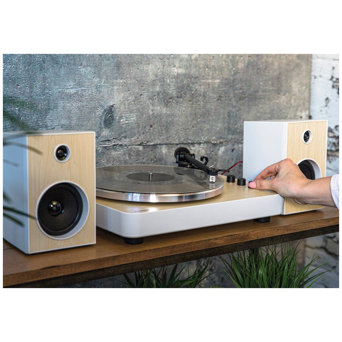 Crosley T170 Turntable Shelf System White CRT170A-WH4