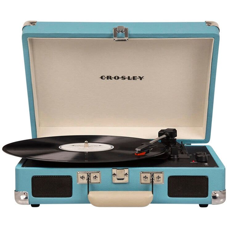 Crosley Cruiser Bluetooth Portable Turntable Turquoise CRIW8005F-TU4 Crosley Cruiser Bluetooth Portable Turntable Turquoise CRIW8005F-TU4