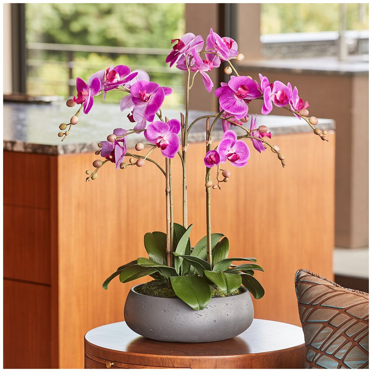 CG Hunter Faux Phalaenopsis Orchid Arrangement Pink 61cm
