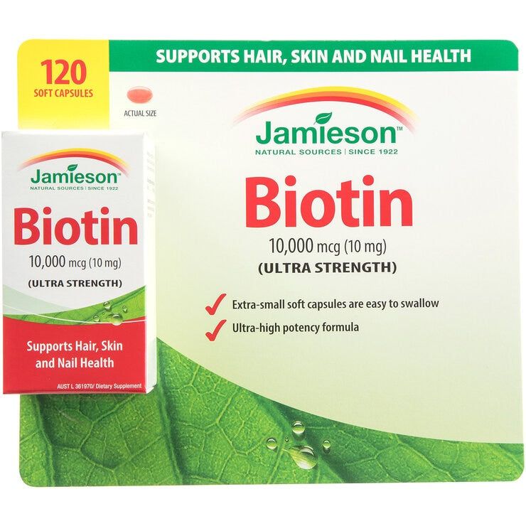 Jamieson Biotin 10,000mcg 120 Capsules