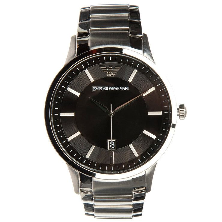 Emporio Armani Silver Tone Analogue Men&#39;s Watch AR11181