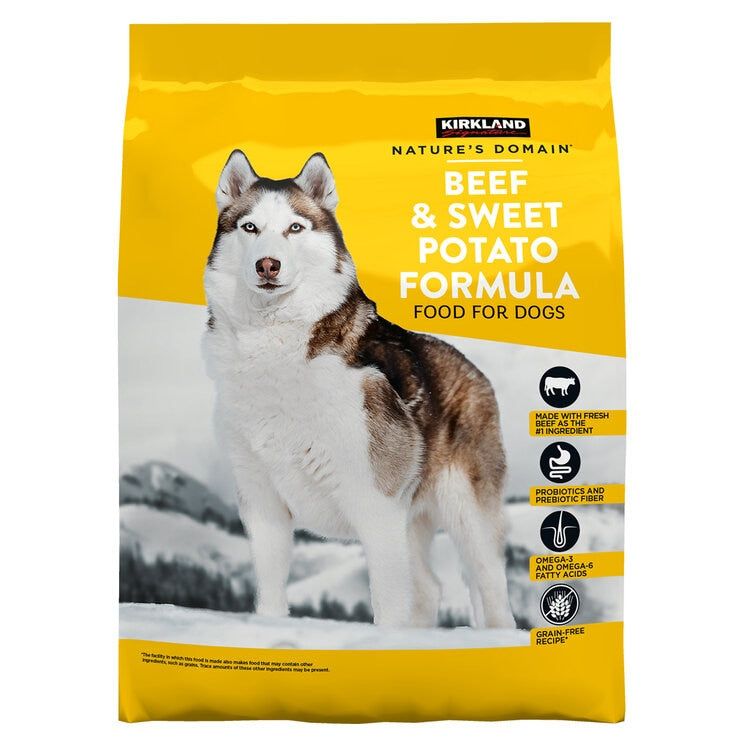 Kirkland Signature Nature&#39;s Domain Beef And Sweet Potato Dog Food 15.87kg