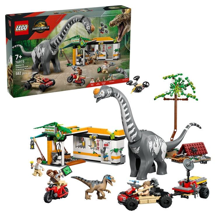 LEGO Jurassic World Raptor And Titanosaurus Tracking Mission 76973