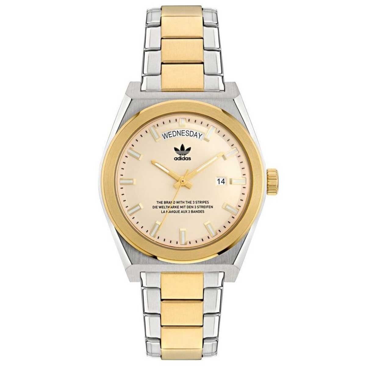 Adidas Originals Code Five Two Tone Stainless Steel Watch AOSY23542 Adidas Originals Code Five Two Tone Stainless Steel Watch AOSY23542