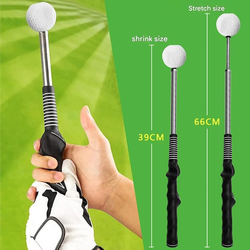 Red Pro Golf Swing Trainer - Extendable with Audible Click &amp; Corrective Grip Aid