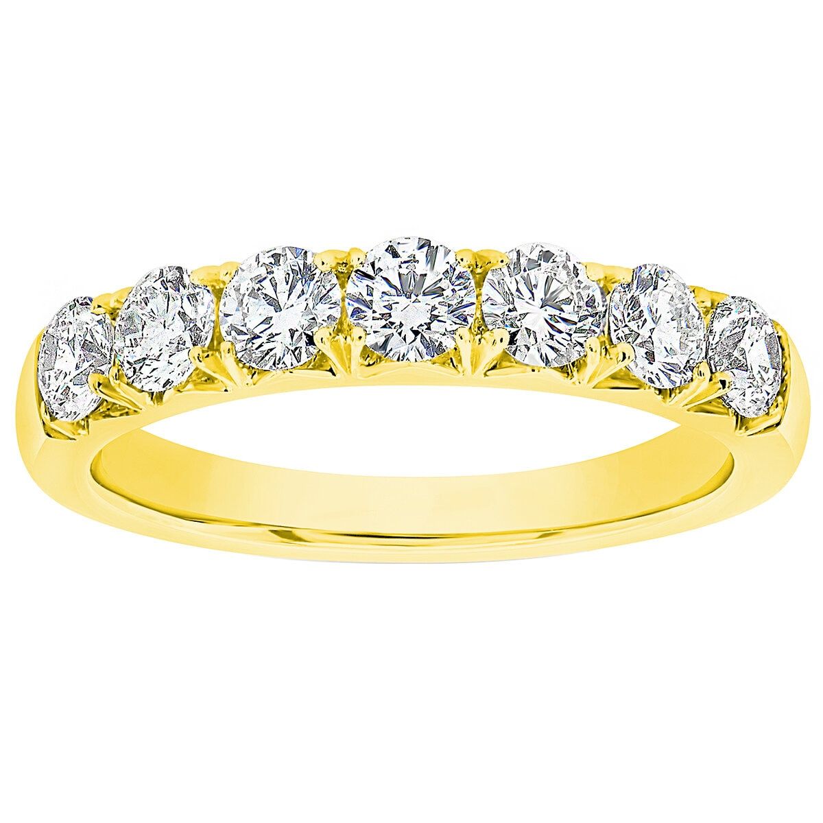 18KT Yellow Gold 1.03ctw Round Diamond Bridal Band 18KT Yellow Gold 1.03ctw Round Diamond Bridal Band