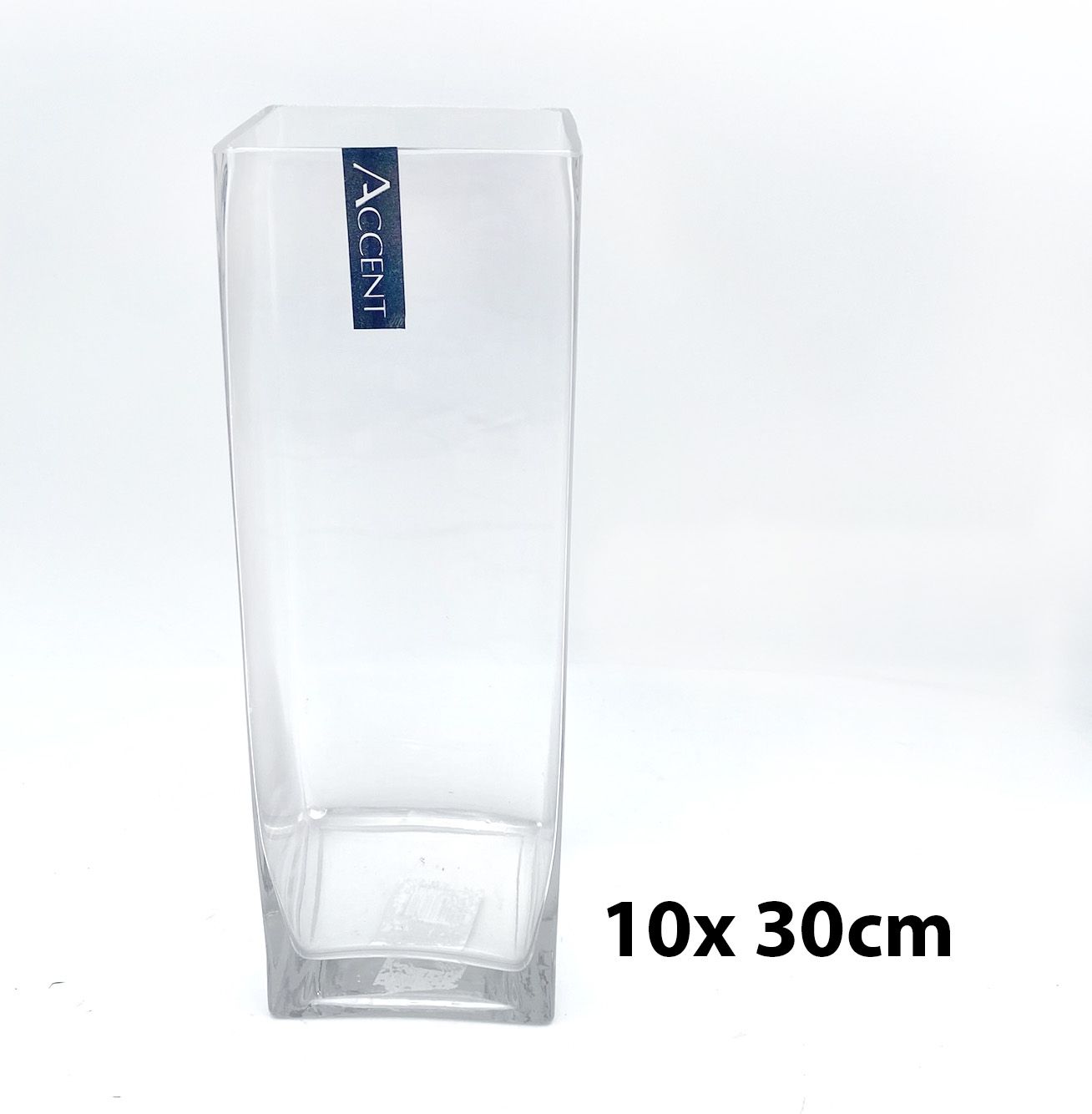 bulk 12 Glass Square Vase 30cm