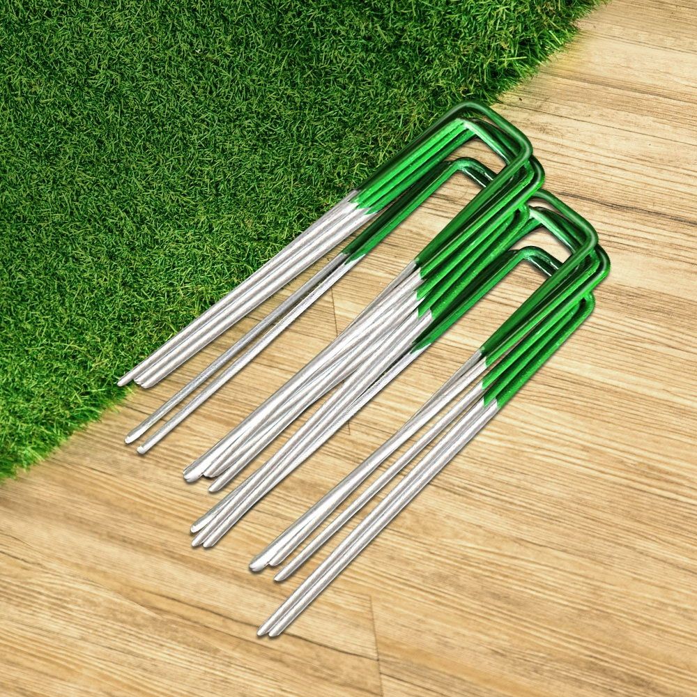 Prime Turf Artificial Grass 200pcs Synthetic Pins Fake Lawn Turf Weed Mat Pegs Joining Tape
