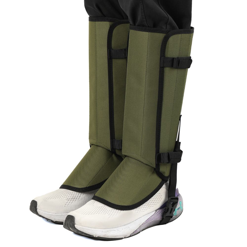 Outdoor Anti-Snake Bite Leg Guards - Hiking Camping Knee Protectors, Snow Shoe Covers, Leg Sleeves, Green