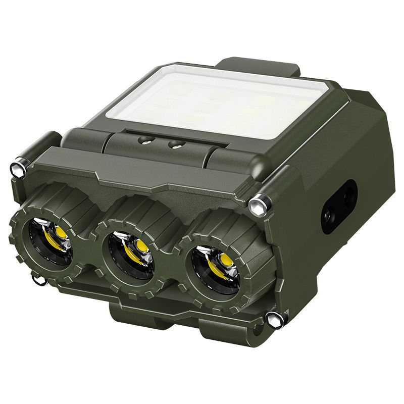 Green Rechargeable LED Headlight -  Cap Light, Long Lasting Camping Light