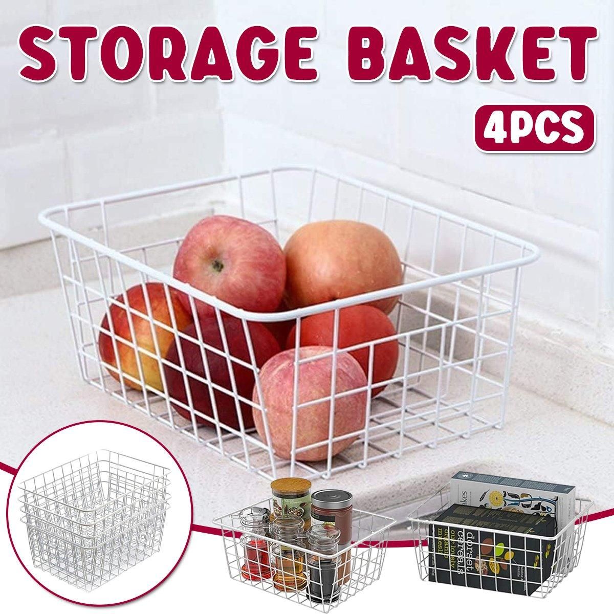 4pcs Fruit Basket Storage Baskets for Kitchen Organization Home Storage Solution
