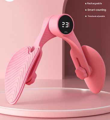 Pink Smart Kegel &amp; Thigh Master with Counter - Adjustable Pelvic Floor Strengthening Device for Women, Inner Thigh &amp; Glute Toner