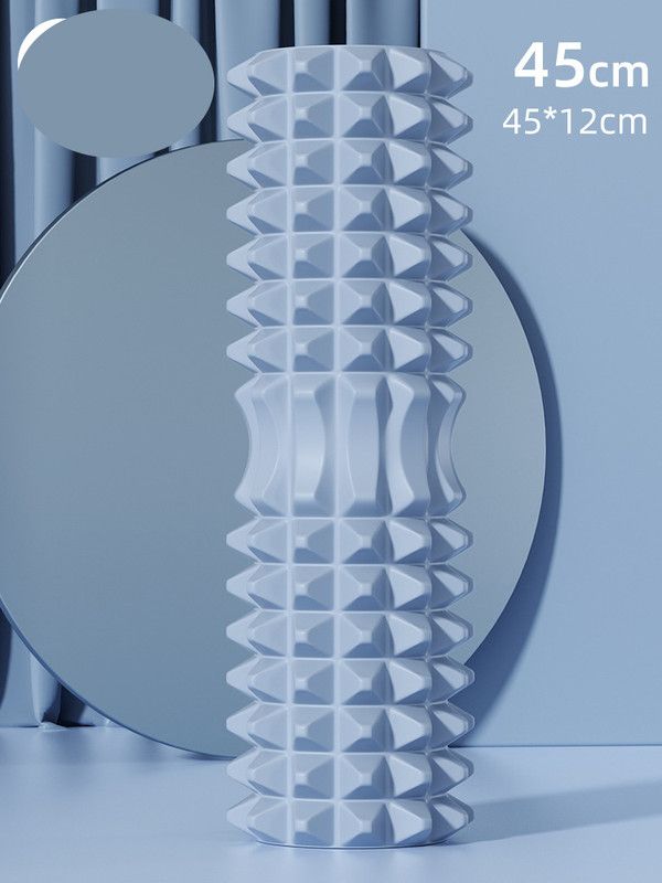 Blue High-Density 3D Trigger Point Foam Roller - Solid Core Massager for Deep Tissue Muscle Recovery &amp; Yoga