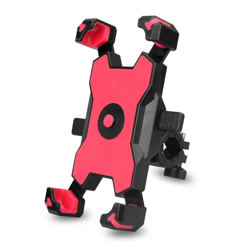Red and Black Secure Grip Bike Phone Mount - Adjustable 360 Rotation Bicycle Handlebar Holder, Universal Cradle for MTB &amp; Road Cycling
