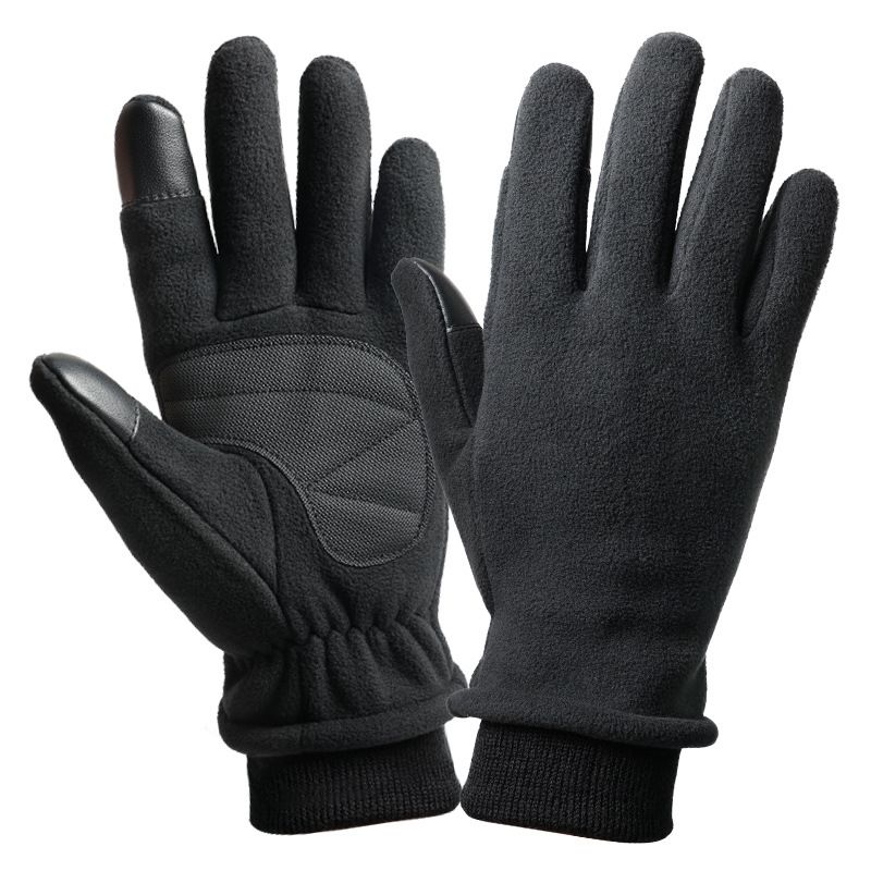 XS Black Warm Windproof Touchscreen Gloves - Anti-Slip Grip for Winter Cycling &amp; Outdoor Sports
