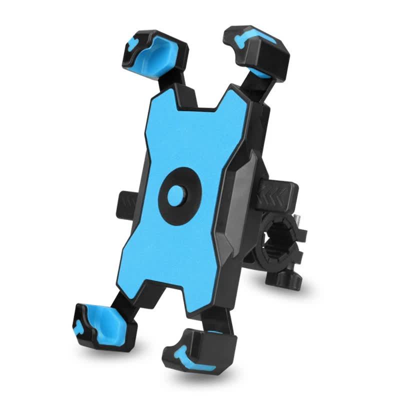 Blue and Black Secure Grip Bike Phone Mount - Adjustable 360 Rotation Bicycle Handlebar Holder, Universal Cradle for MTB &amp; Road Cycling