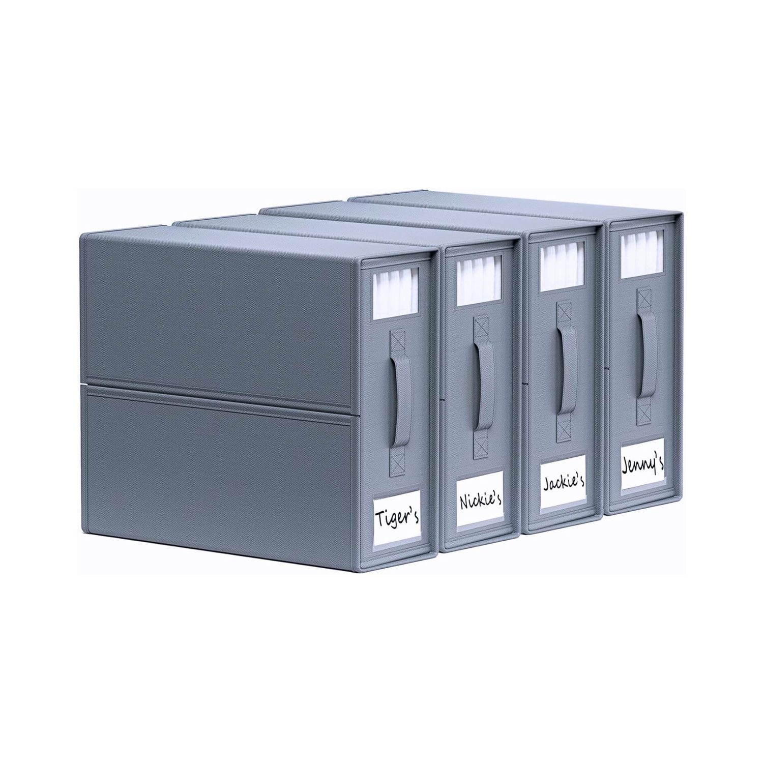 4x Kitchee Foldable Bed Sheet Storage Box – Linen &amp; Closet Organiser Grey