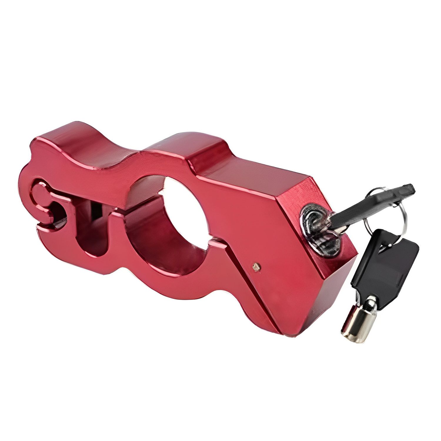 Motorcycle &amp; Scooter Handlebar Grip Lock - Anti-Theft Brake Lever Lock(Red)