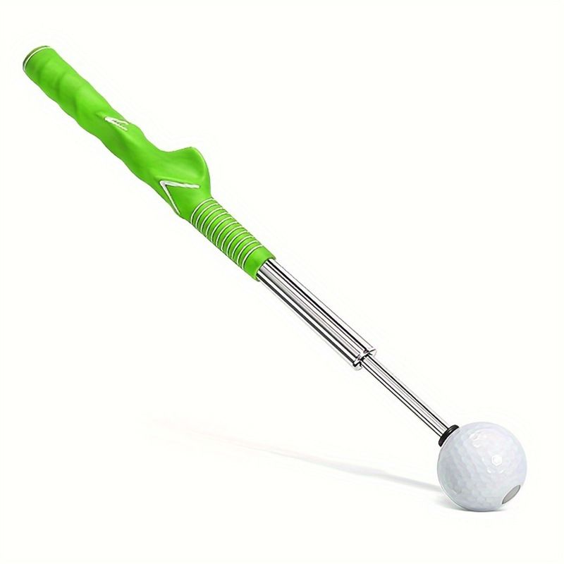 Green Pro Golf Swing Trainer - Extendable with Audible Click &amp; Corrective Grip Aid