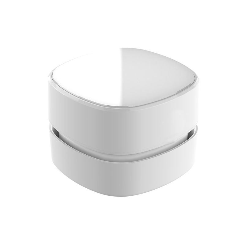 White Rechargeable Cordless Mini Desktop Vacuum - Portable Handheld Cleaner for Desk, Keyboard, Crumb &amp; Dust