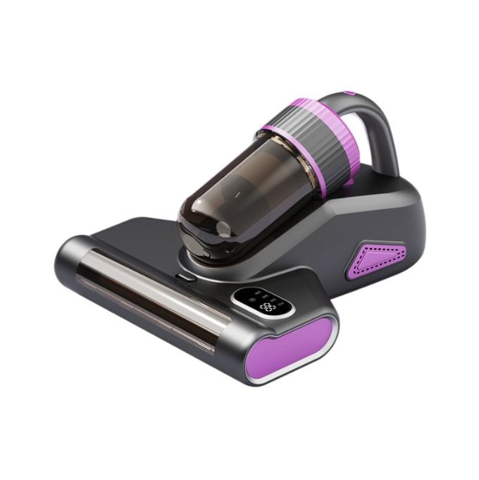 Purple Advanced Cordless UV-C Dust Mite Vacuum - Handheld Cleaner with Hot Air, Pulsating Pads &amp; LED Display
